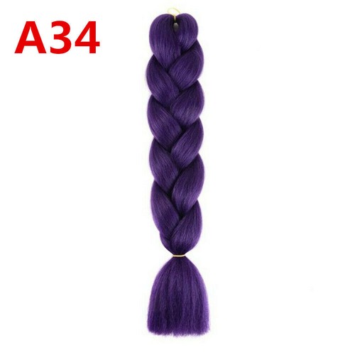 Jumbo Braiding Hair 60cm Hair Extensions Kanekalon Braid Synthetic Crochet Fiber - Picture 37 of 107