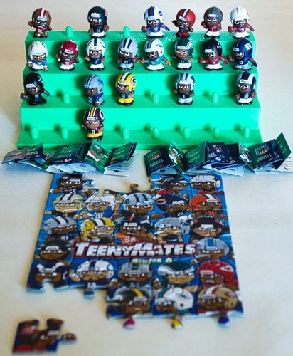 NFL Teenymates Series 6 with Display Stand, Pocket Profiles, & Puzzle