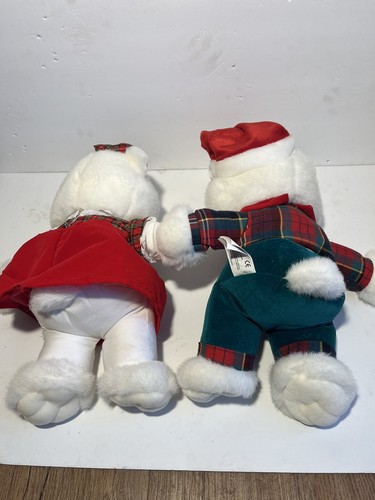 RAR Vintage Plüsch Stofftier Weihnachten Teddybären Junge & Mädchen Gread American Fun - Bild 4 von 8
