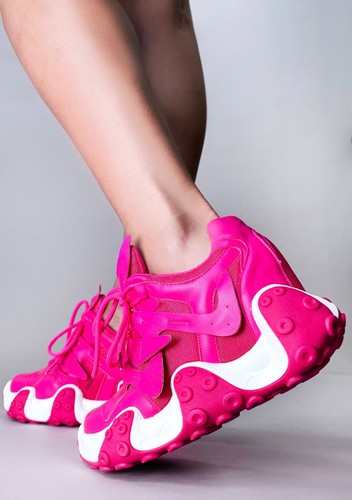 NEU Anthony Wang - CARAMBOLA 02 Magenta Matrix Pink Plateau Sneaker - Bild 1 von 6