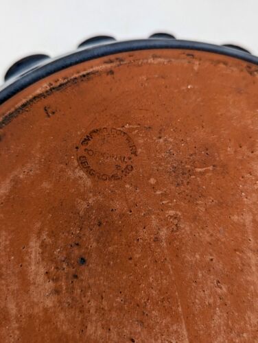 Owens Original Pottery Pie Plate in Cobalt Blue Color - Picture 3 of 3