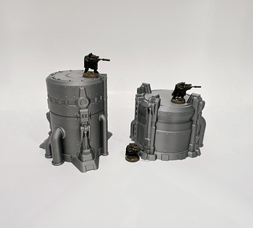 3d Printed Terrain. SciFi Silos/Storage Tanks Great For Tabletop Wargames - Picture 21 of 23