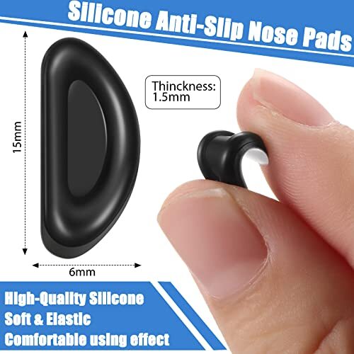 24 pares de almohadillas de silicona antideslizantes para gafas de sol - Picture 6 of 6