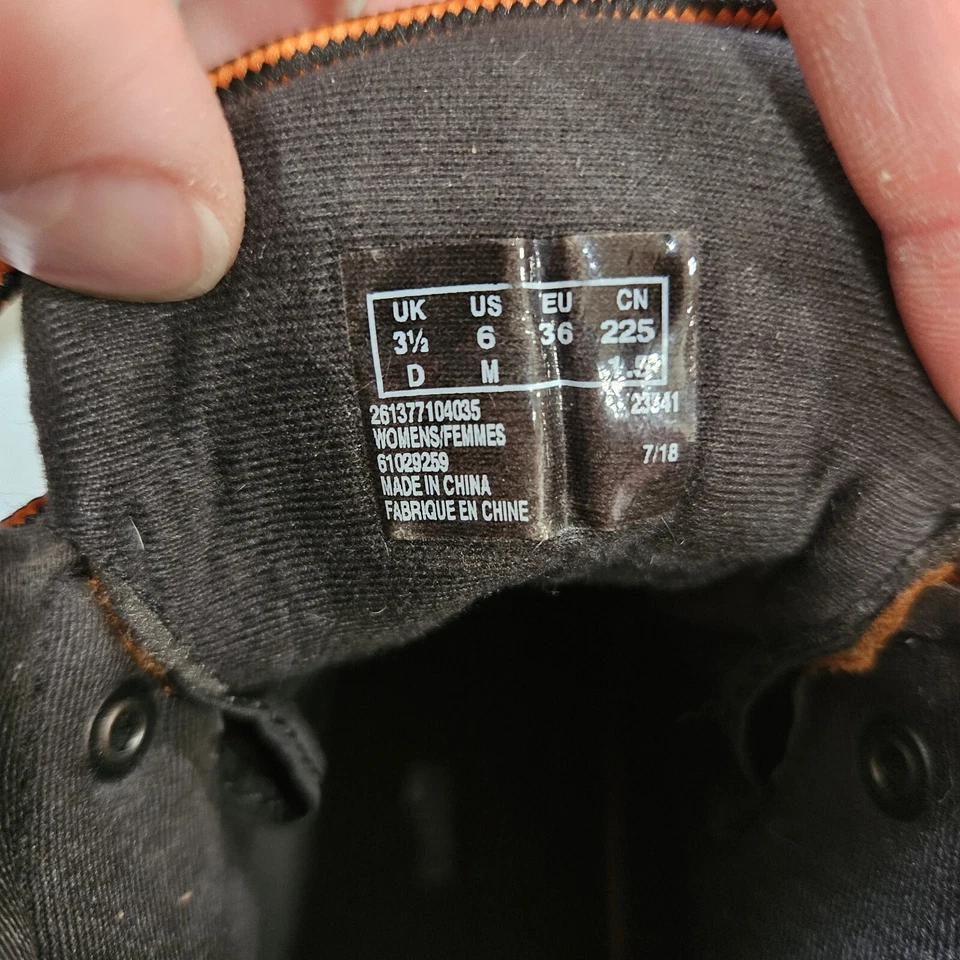 Clarks Gilby McKinley Pato Botas Impermeables Con Cordones Mujer Talla 6M Marrón/Naranja Foto 3 de 4