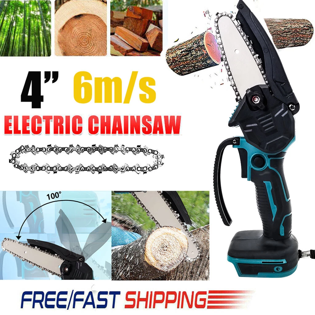 4in For Makita Mini Cordless Chainsaw Electric One Hand Saw Wood