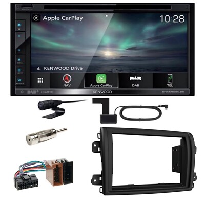 Kenwood DNX-5190DABS Navi Android Auto CD Einbauset für Fiat Ducato 8 ab 2022