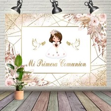 7x5Ft Mi Primera Comunion Party Backdrop First Communion Photo Studio Banner