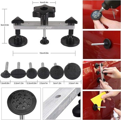Kit estrattore riparazione ammaccature auto martello scorrevole martello inverso colla strumenti rimozione ammaccature - Foto 4 di 6