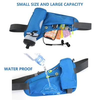 Sport Bauchtasche Mit 2 Flaschen - Wasserdicht & Verstellbar Für Jogging