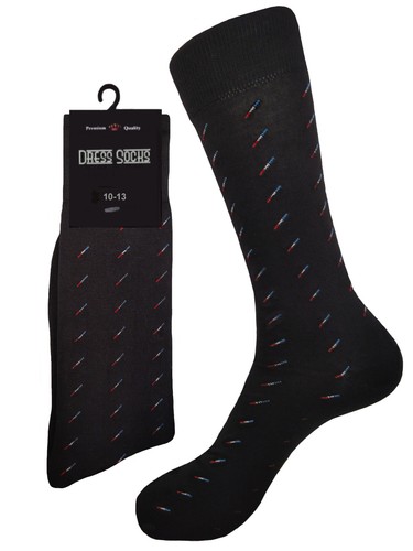 Un par de calcetines de vestir negros de algodón con diseño elegante para hombre talla 10-13 fieles a la talla - Imagen 5 de 5