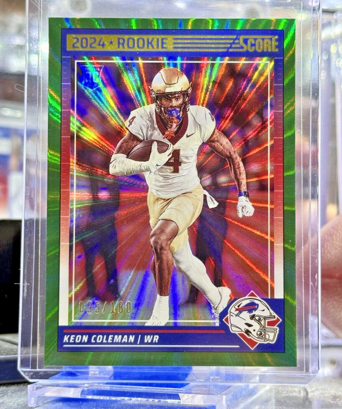 2024 Panini Score #337 Keon Coleman Rookie Spokes /180 SP BILLS RC