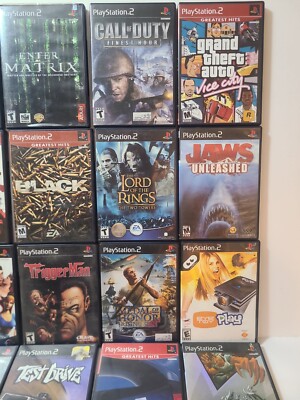 PlayStation PS2 18 Game Lot HUGE PS2 BUNDLE Good Titles All CiB W