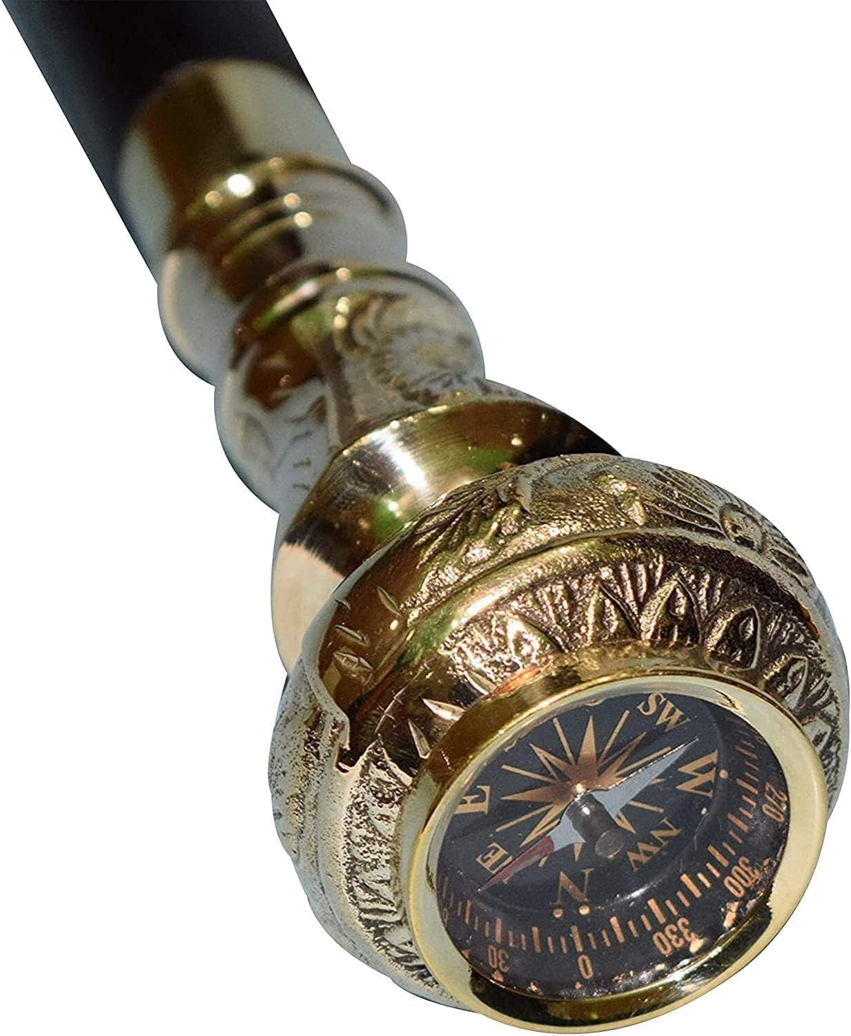 Solid Brass Compass Head Handle Victorian Handmad… - image 2