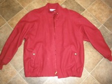 Vintage Pendleton Red Woman's Jacket Large 100 Virgin Wool SU119