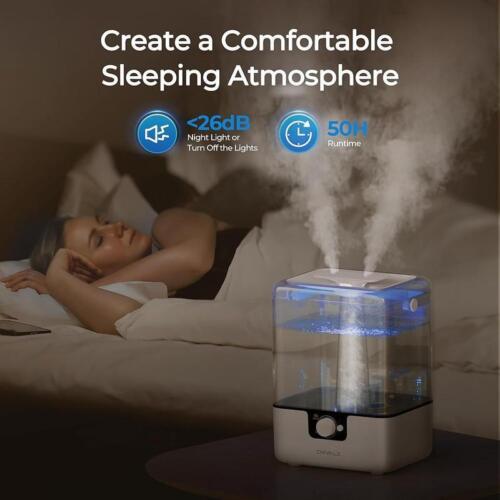 6L Top Fill Cool Mist Humidifier Essential Oil Diffuser Quiet Bedroom Nursery US - Picture 4 of 9