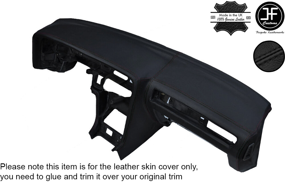 BLACK STITCH LEATHER DASH DASHBOARD SKIN COVER FITS TOYOTA SUPRA MK3