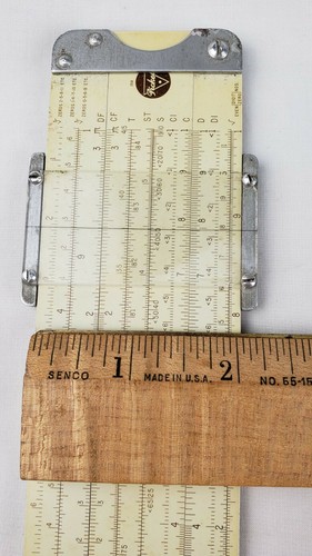 Vintage Pickett Model N4-T Slide Rule Vector Type Log Dual Base w/ Leather Case - Picture 12 of 12