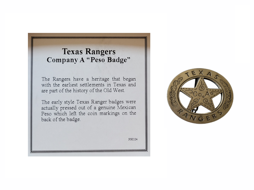 Réplica Texas Rangers Peso Back Company A B D Insignia Novedad Juego de Insignias Occidentales - Imagen 4 de 11