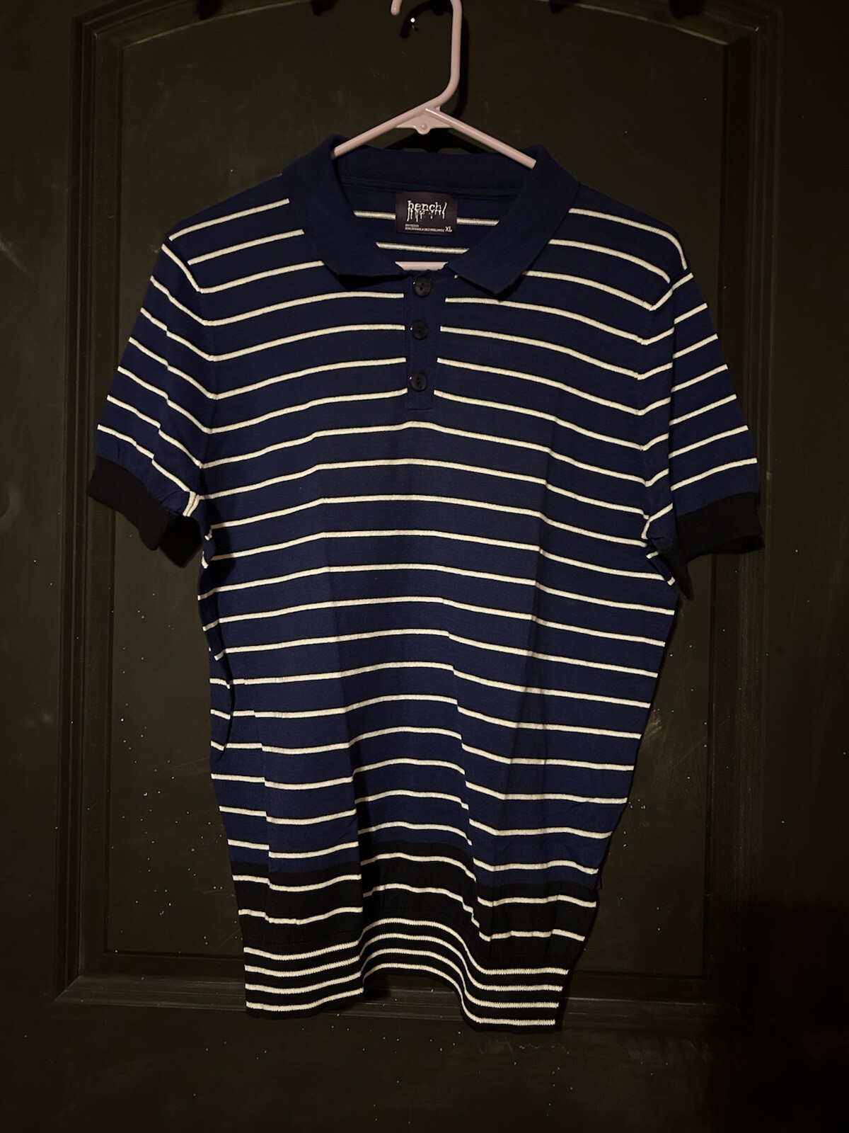 Vintage Bench Polo shirt Adult Extra Large Blue White