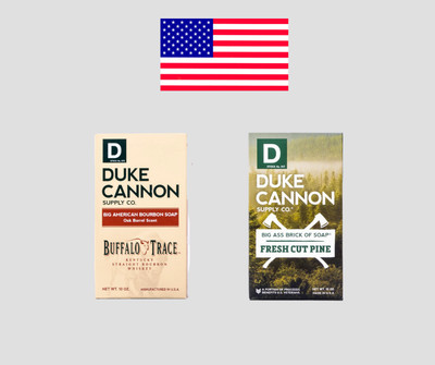 Duke Cannon Fresh Cut Pine & Bourbon Big Ass Brick Soap 10oz Lot 2 Benefit Vets
