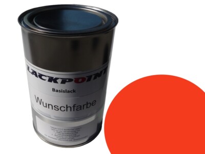 1 Liter Spritzfertigen Basislack RAL 2004 Reinorange Autolack Lackpoint !