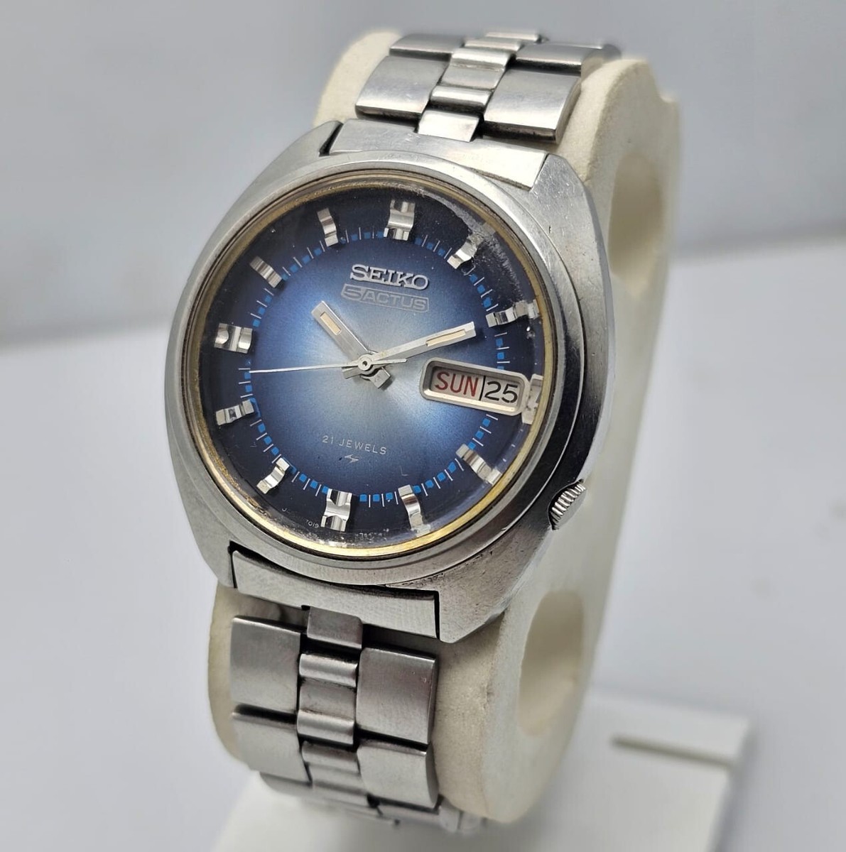 SEIKO 5 ACTUS 7019-7210 自動巻 腕時計 Seiko 5 Actus 7019-7210 Vintage Day Date 21 Jewels ST.Steel