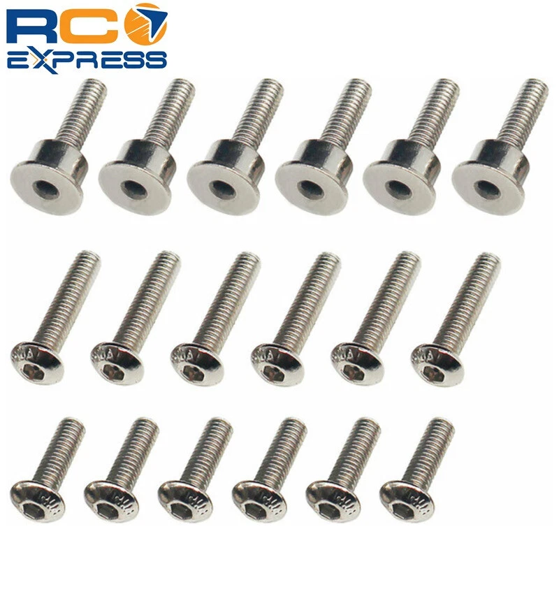 Hot Racing Losi Promoto MX Chrome Brake Disk Screw Set LPC39FT08