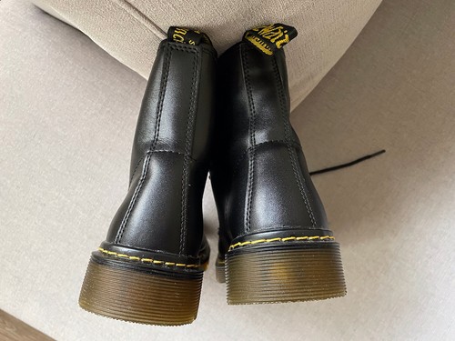DOC Dr. Martens 1460 Stiefel Boots Unisex Glattleder schwarz gelbe Naht Gr.36 - Bild 4 von 7