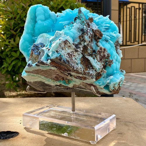 15.54LB Rare crystal mineral specimen of blue aragonite - 第 1/14 張圖片