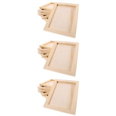  18 PCs Holzfoto Frames malen leere Tonrahmen Desktop Holzrahmen Gemälde