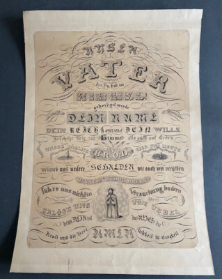 Original lithograph ''Our Father'' circa 1860/70
