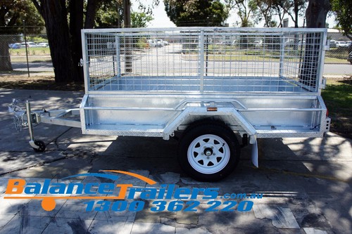 7x4 HOTDIP GALVANISED SINGLE AXLE TIPPER BOX TRAILER WITH 600mm REMOVEABLE CAGE - Picture 3 of 12