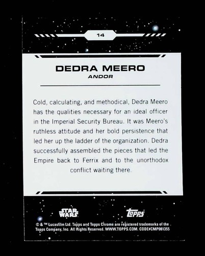 Dedra Meero #14 Star Wars Topps Chrome 2024 - Picture 2 of 2
