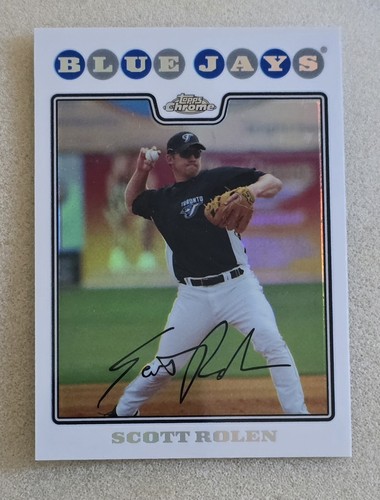 2008 Topps Chrome SCOTT ROLEN #49 Refractor SP Toronto Blue Jays HOF - Picture 3 of 3