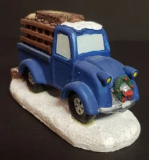 NEW FG Square Christmas Village Blue Truck  Like Lemax Holiday Time
