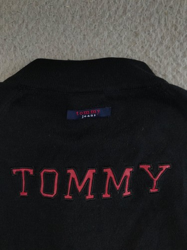 Tommy Jeans Jacket Girls Large Black Full Zip Knit Lightweight Embroidered Logo - Picture 11 of 15