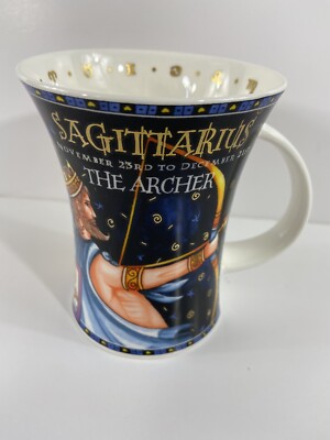 Dunoon Astrology SAGITTARIUS The Archer Mug Bone China England Ruth Bowden