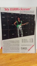 STEVE VAI CARVIN X100B AMPLIFIERS  GUITAR AD PRINT AD 11 X 8.5  007086