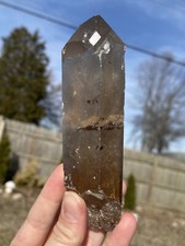 Untreated Rutilated Smoky Quartz Crystal Natural Point Rutile