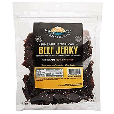 Pacific Coast 16 Ounce Pineapple Teriyaki Flavor Grass Fed Beef Jerky Ebay