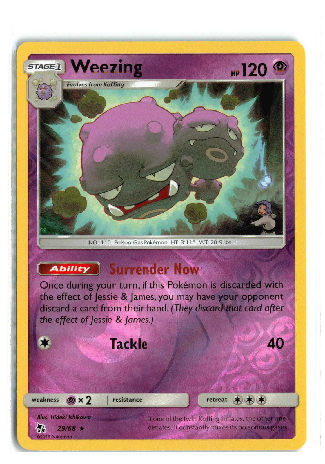おちゃいふ Weezing 29/68 Hidden Fates Reverse Holo for sale online | eBay