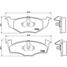 BREMBO Bremsbelagsatz Scheibenbremse vorne für VW Golf III 1.8 1.6 Polo