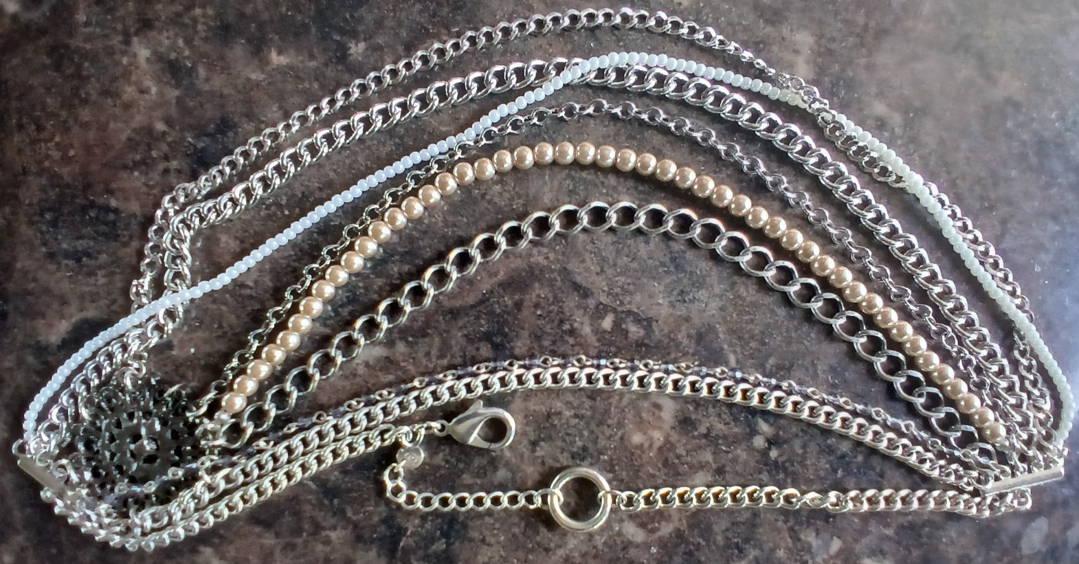 Loft Ann Taylor Multi Strand Statement Necklace F… - image 8