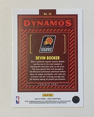 2023-24 Panini NBA Hoops Devin Booker Dynamos #10 Phoenix Suns | eBay