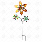 Red Carpet Studios 34402 Metal Garden Art Colorful Wind Spinner with H-Stake .