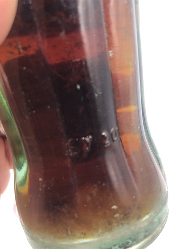 Vintage 1957 Coca-Cola 6 Oz. Green Hobble Skirt Bottle - Picture 4 of 6
