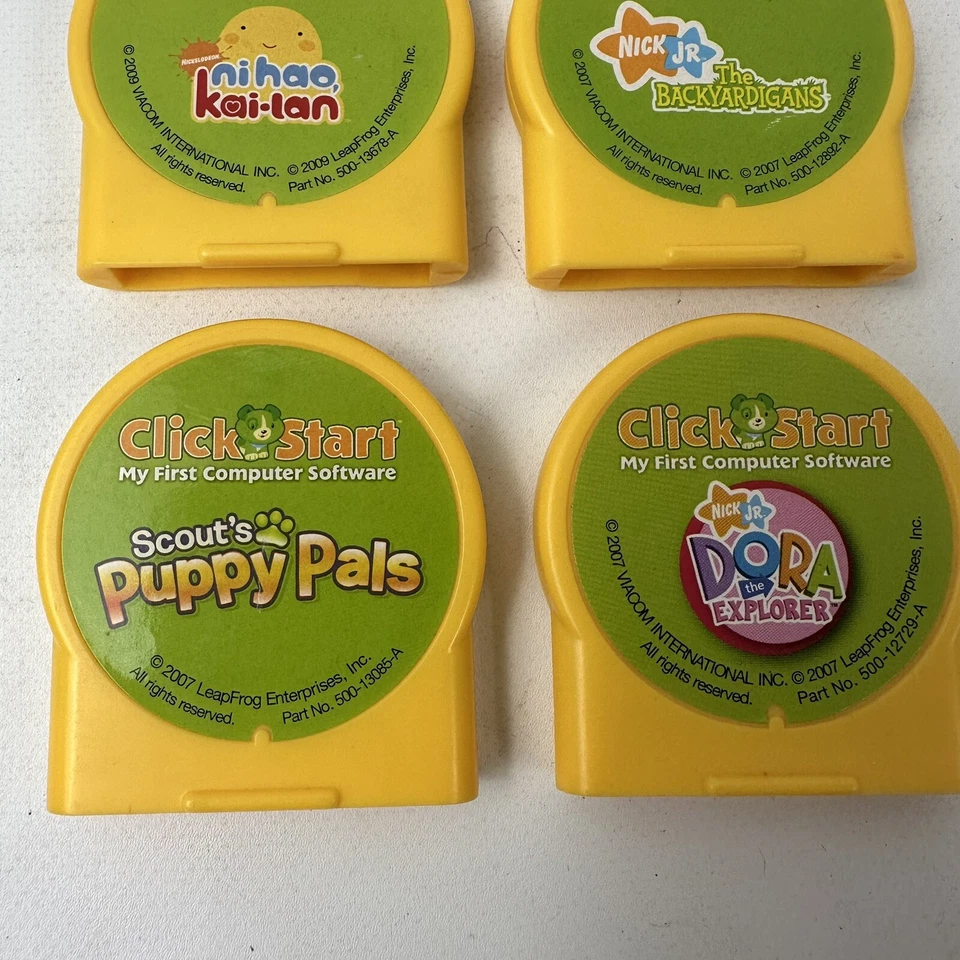 Lot Of 4 Click Start My First Computer Game Cartridges Dora Backyardigans Puppy - Image 2 of 4