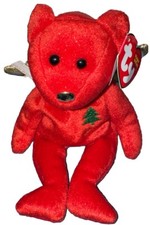 TY Beanie Baby - GIFT the Bear (Red Version) (Peace With Christmas Tree)