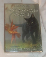 FANTASY CATS ORACLE BOOK AND 23 ORACLE CARDS NEW STILL SEALED