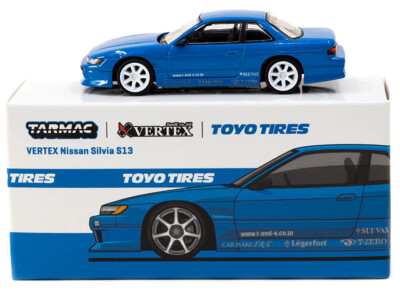 Tarmac Works Nissan Silvia S13 Vertex RHD Blue 